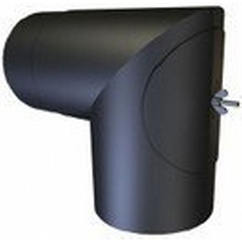 Knæ røgrør 90 gr. med rense klap - ø250 mm