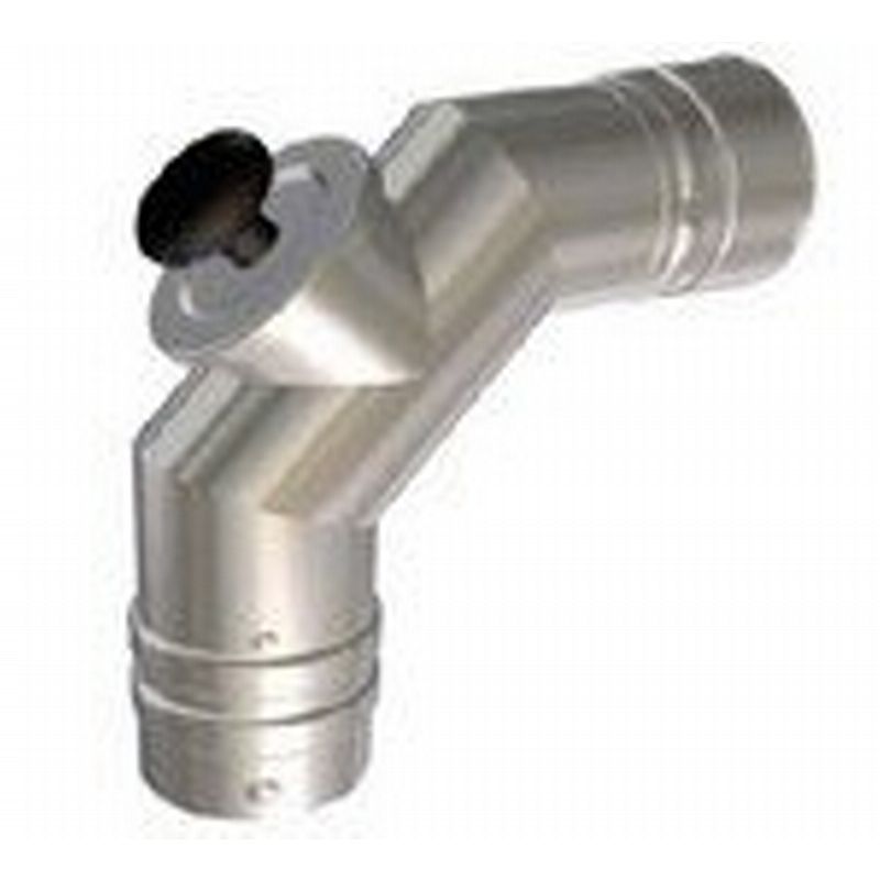 Vinkel-stykke 85° med inspektionslem