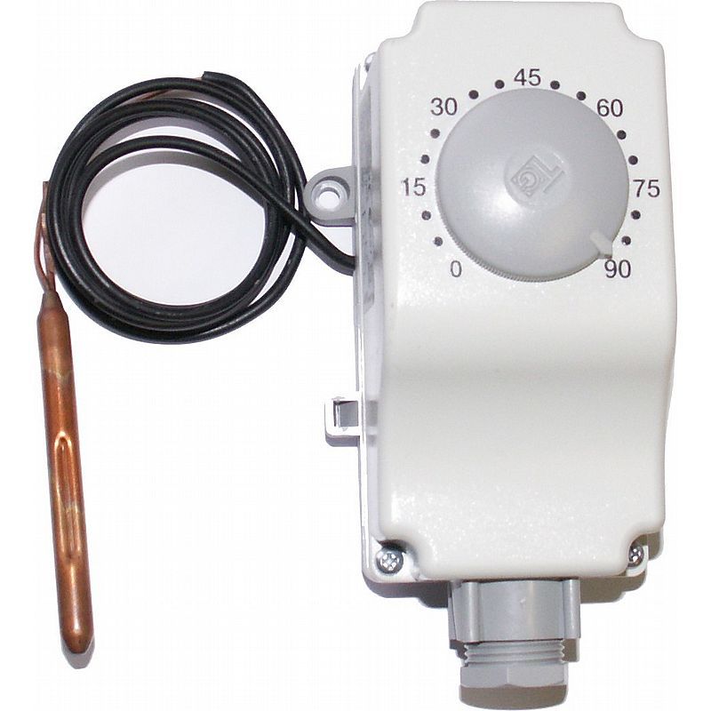 Driftstermostat med 1 meter kabalerrør, 70 x ø 6,5 mm