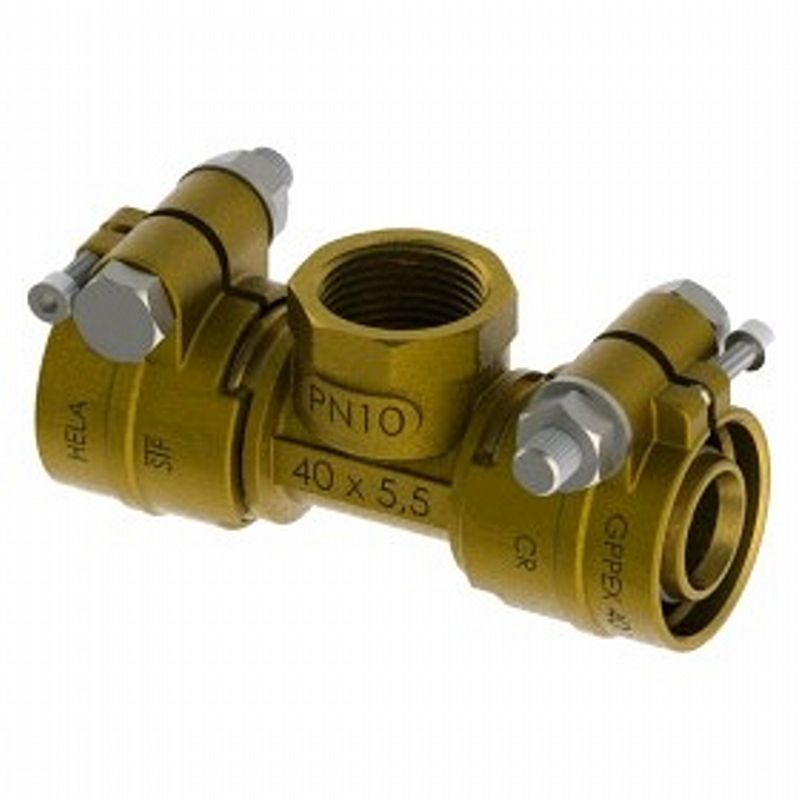 T-samling med muffe - 6 bar - varme