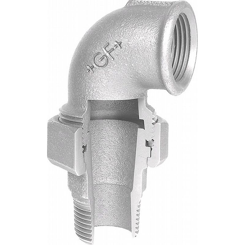 Vinkelunion Med Muffe/Nippel - Galvaniseret
