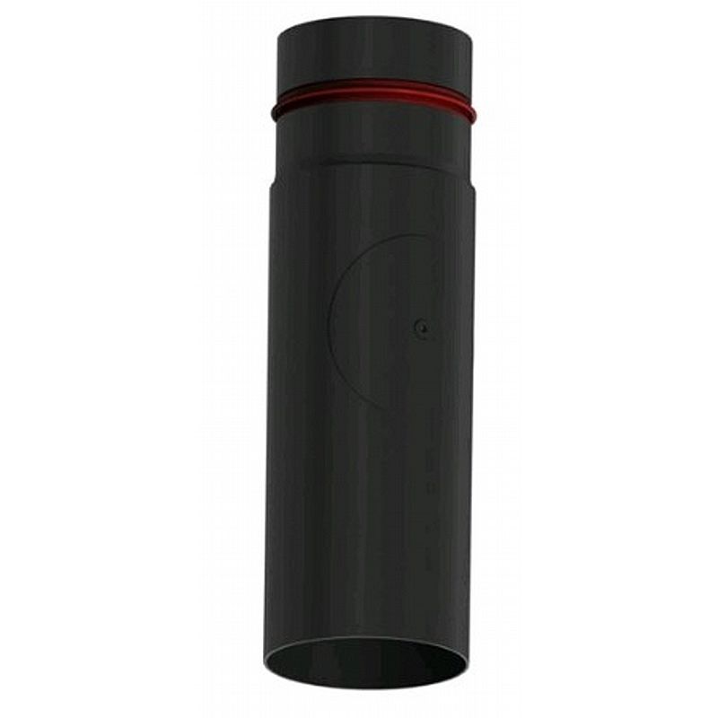 Lige røgrør ø80mm - L=250mm - m.dør (glat samling)