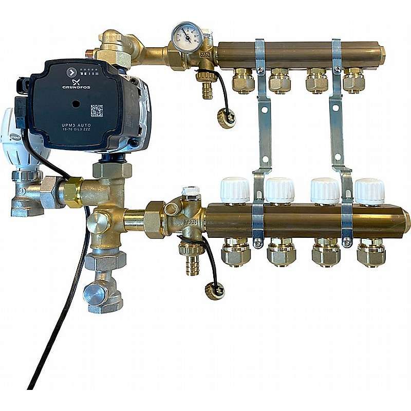Altech kvikshunt 4 kredse u/forindstilling. Alpha 15-70 pumpe. med 20 mm PEX koblinger