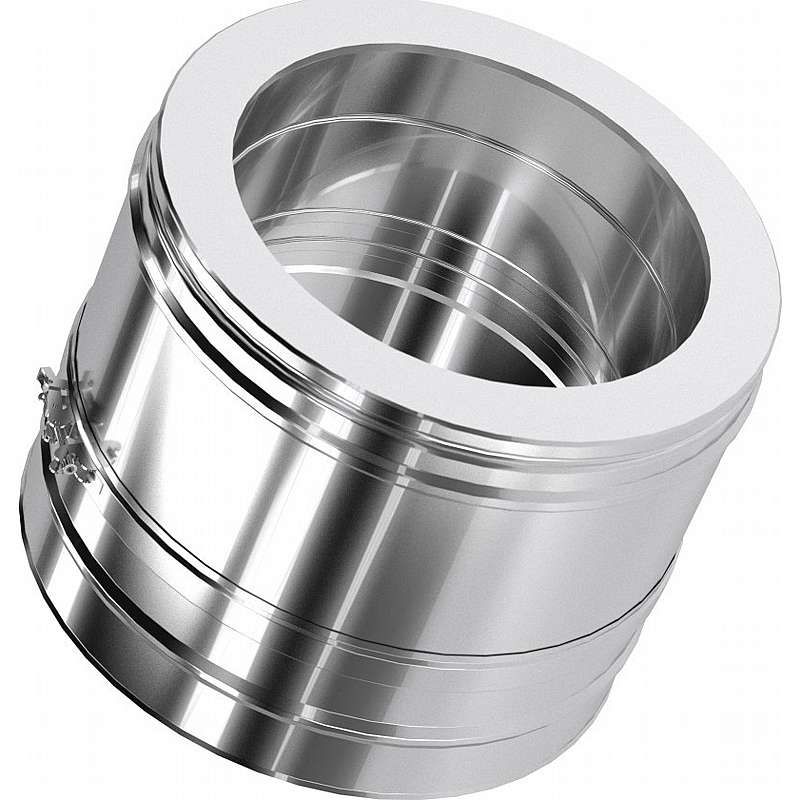 Skorstenslængde 60-150 mm - teleskopisk - ø180mm - Blank (Multi50)