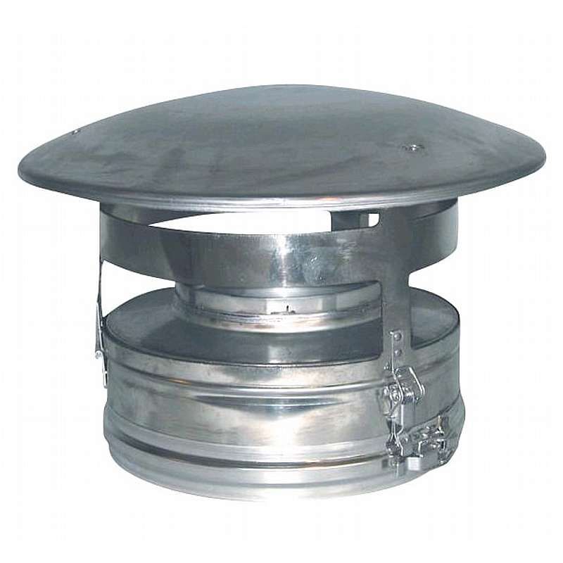 Skorstens-hætte ø180mm, blank (Multi50)