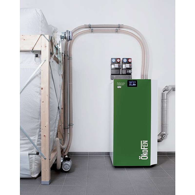 Pellematic Compact 10kw med pillesug og stofsilo (3,4-4,0 ton) (ÖkoFen)