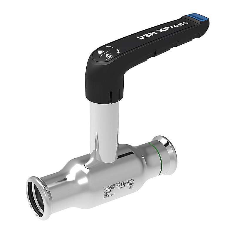 VSH Xpress kuglehane 22mm med høj spindel og håndtag. DN20. Press