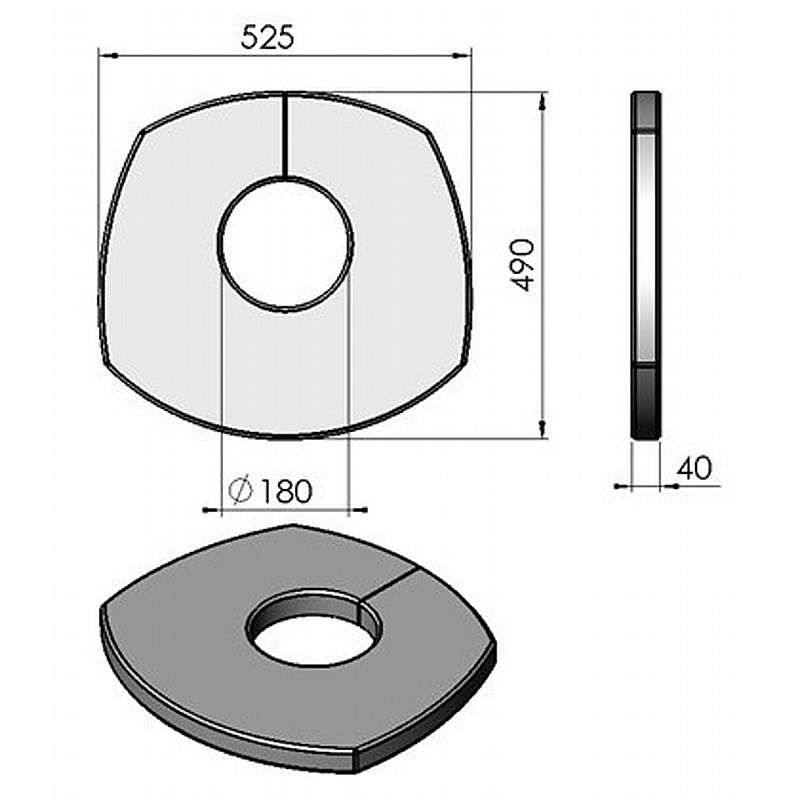 Fedtstenstop m. hul (TT10S)