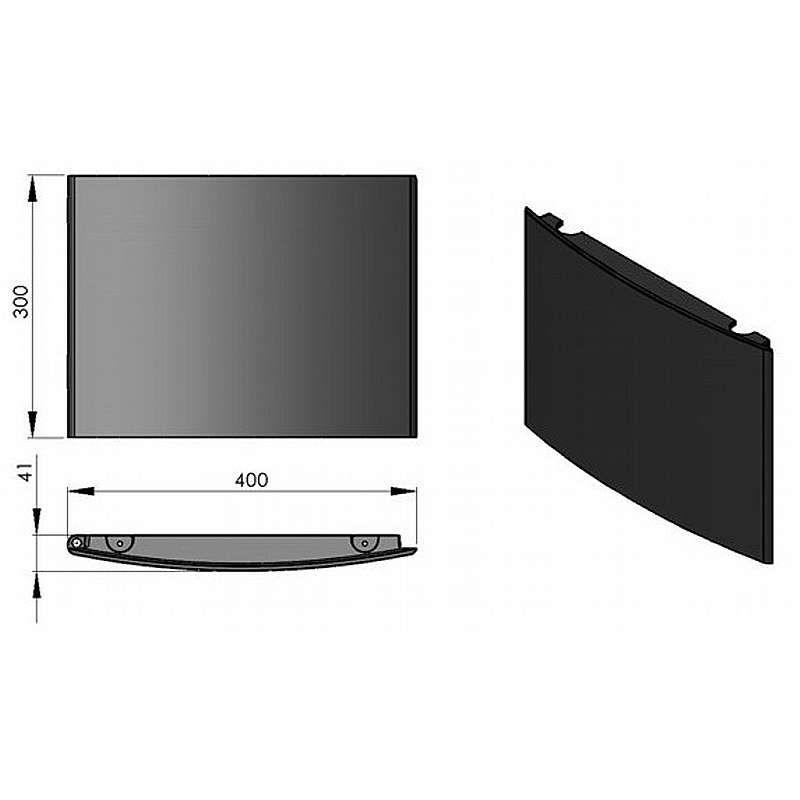 Brændefagslåge (TT30) - sort