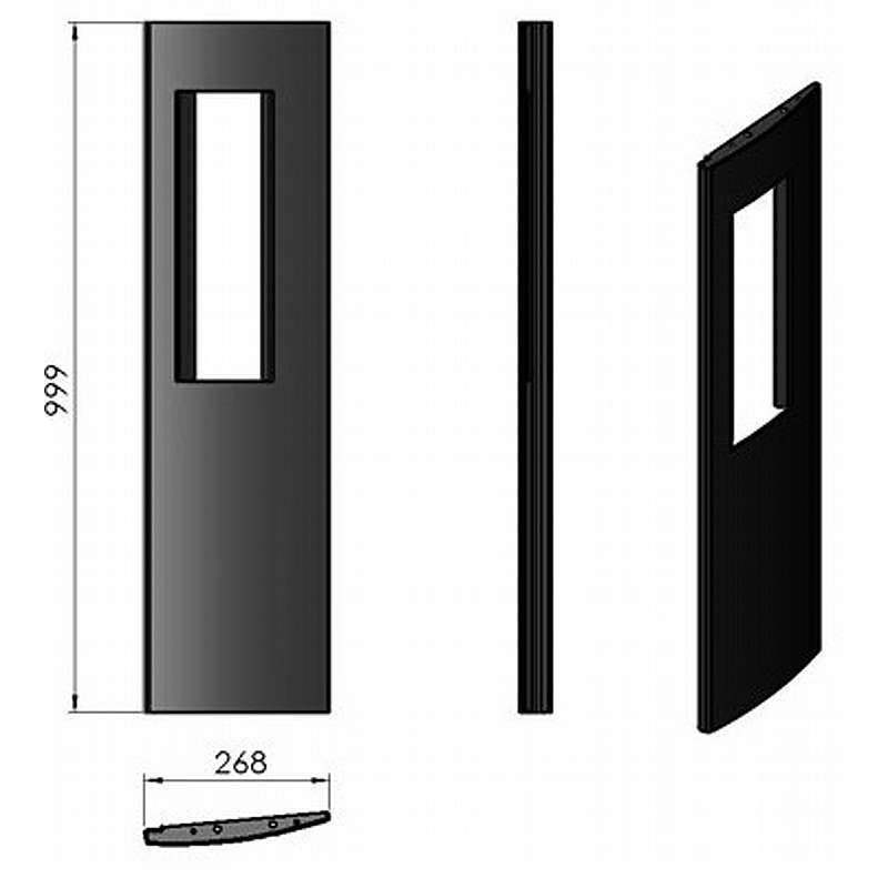 Stålside H (TT30G) (set forfra) - sort