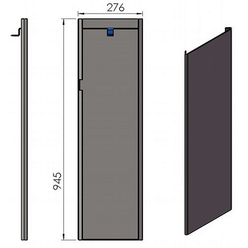 Stålside H (TT40) (set forfra) - mørkegrå