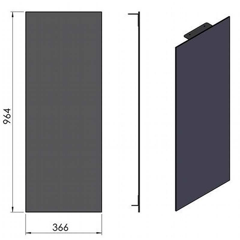 Stålside (TT60) passer til begge sider - sort