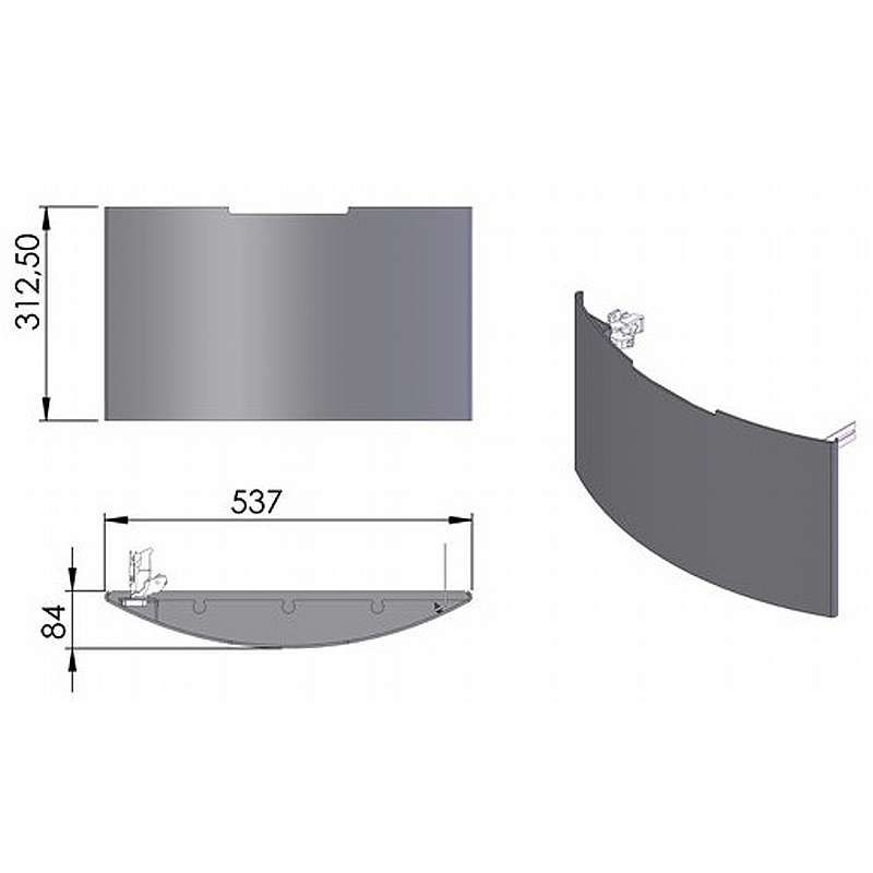 Brændefagslåge (TT80+TT80S) - sort