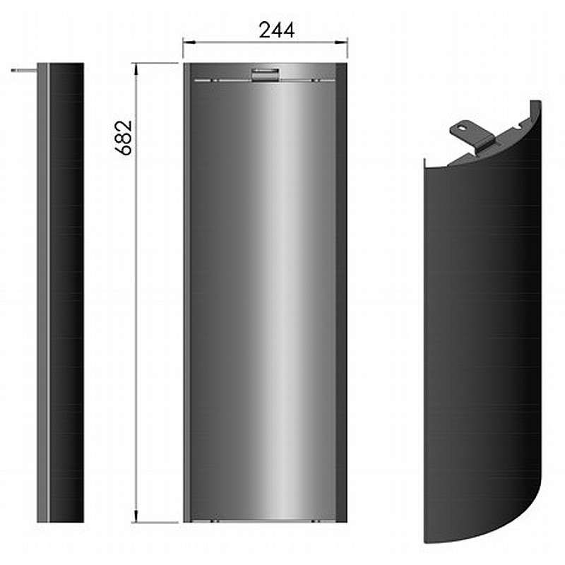Stålside H (TT22RP) Set forfra - sort