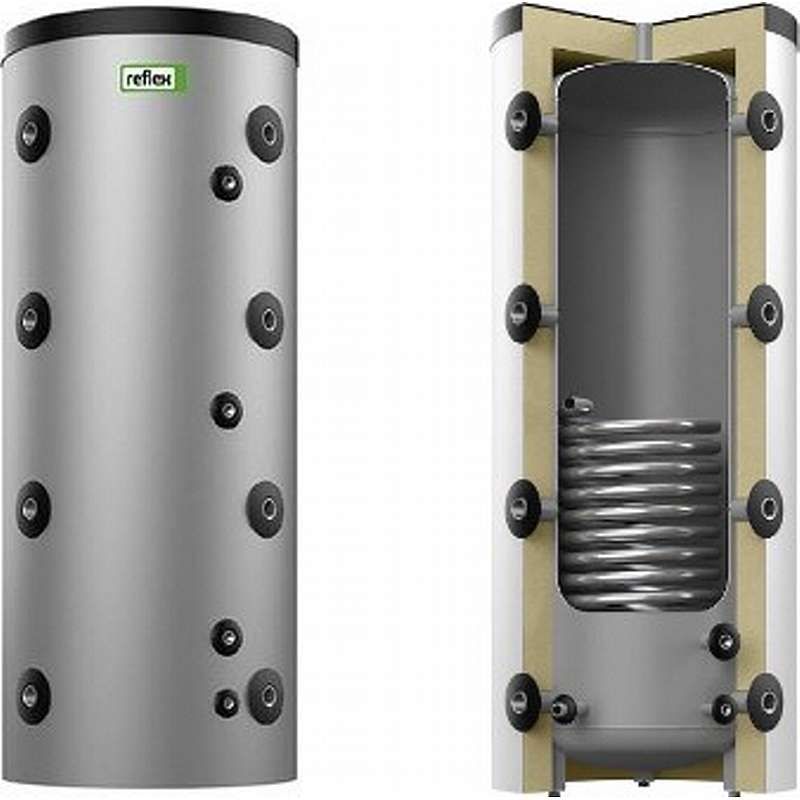 Reflex Bufferbeholder 500L m/Spiral. Prisgaranti hos Hedestoker.dk