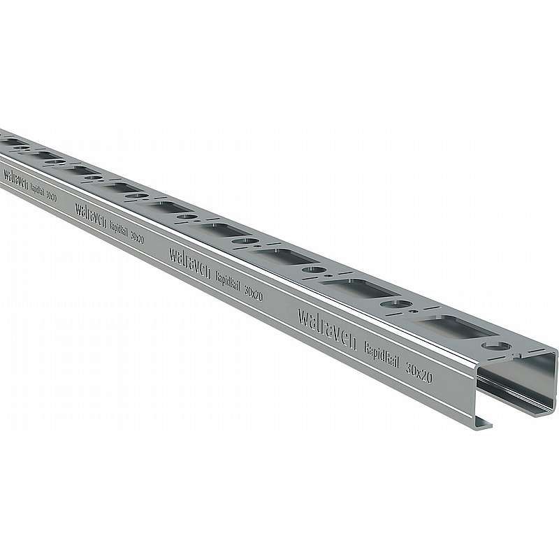 Walraven RapidRail Skinne WM20 - 30x20mm 2 meter - Elforzinket