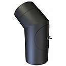 Knæ røgrør 45 gr. med rense klap - ø130 mm 