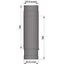 Lige røgrør teleskopisk 500-800mm, Sort - Ø120 mm