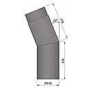 Røgrør bøjning 22gr. Sort - Ø120mm