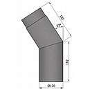 Røgrør bøjning 33gr. Sort - Ø120mm