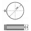 Røgrørsamling med pakning, Sort - Ø130mm