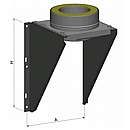 Termatech - Vægkonsol inkl. sodpotte justerbar - Ø150mm - Sort