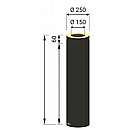 Isoleret længder ø150mm - sort (Design Line)