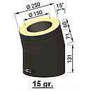 Bøjninger ø150mm - sort (Design Line)