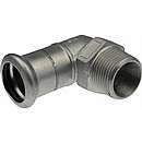 Pressvinkel 90 gr. med nippel (Rustfri) - (VSH) M-bakke