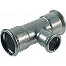 Pres-Tee, reduceret med muffer (Rustfri) - (VSH) M-bakke