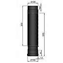 Lige røgrør teleskop 410-610mm - ø100m, sort 