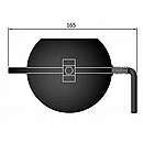Røgrørs spjæld Ø125mm - Sort