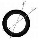 Rosette med 3cm kant Ø125mm - Sort