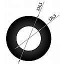 Rosette til loft med 5cm kant Ø130mm - Sort