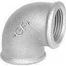 Vinkel 90 gr. Med Muffe/Muffe - Galvaniseret