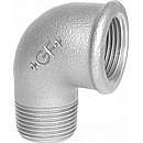 Vinkel 90 gr. Med Muffe/Nippel - Galvaniseret