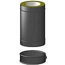 Isoleret sektion 500mm - Ø200mm - Sort