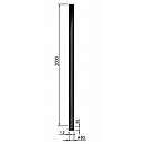 Lige pellets-røgrør med silikonering - Ø80 - sort - L=2000mm