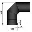 Røgrørs bøjning 2x45 gr. med silikonering - Ø80 mm