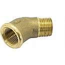 Messing Vinkel 45 gr. Muffe/Nippel