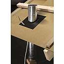 Dampspærremanchet 0-38°, gummi t. undertagsgennemføring, flad model - 500 x 500mm