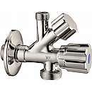 Milton stopvent 1/2''x3/8''x3/4" med kontraventil til vaskemaskine