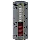 Kombinations beholder med rustfri-spiral og solspiral - 600 liter