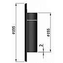 Afdækning til eksisterende murbøsning - Sort - 150mm