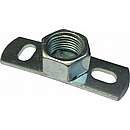 Grundflange 1/2''. Elforzinket. 80x25mm 