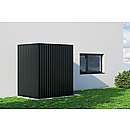 3-sidet trapezformet metalpladefacade antracit - RAL 7016