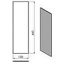 Sideglas lige 130x440mm (TT10G)