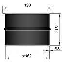 Murbøsning enkelt L:115mm, indv. 162mm med bred kant