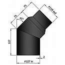 Kobling 45gr. Ø130-120 (indv.131/udv118) sort