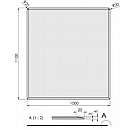 Glasgulvplade firkantet m/facet og  afr. hjørner- 6mm - A:100 x B:110cm